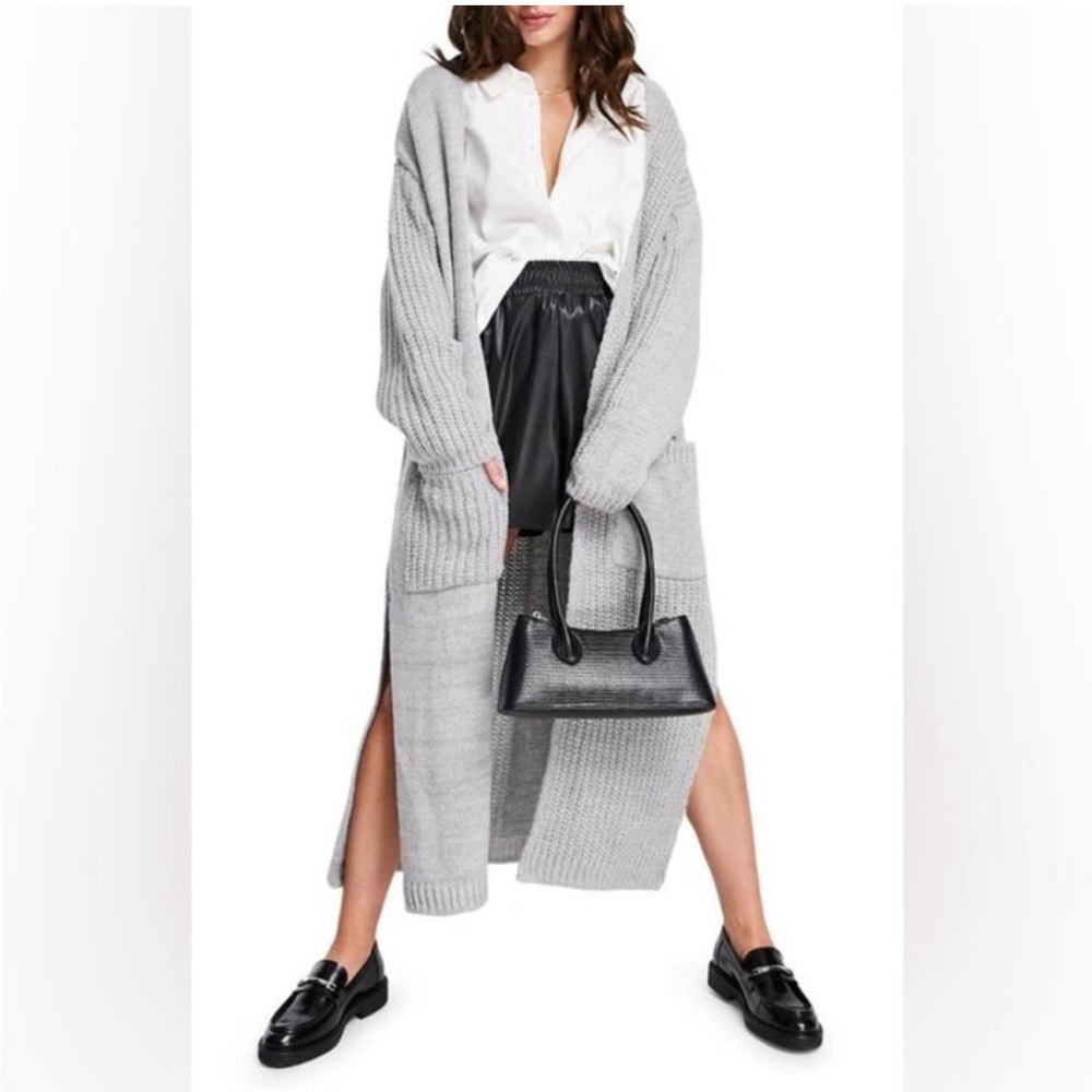 TopShop mixed stitch longline cardigan. Size M (8/10)